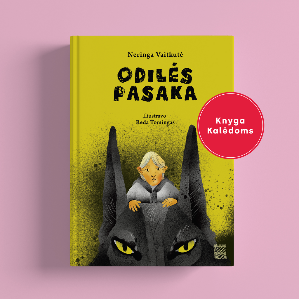 Neringos Vaitkutės knygos vaikams Odilės pasaka viršelis su lipduku Knyga Kalėdoms