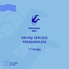 Knygų serijos Keliautojai laiku 11 knygų prenumeratos atvirukas